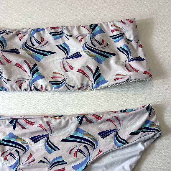 DIPPIN' DAISY'S Bandeau Camilla Top and Bottom Swimsuit Bikini Set Sz Large - Picture 4 of 12